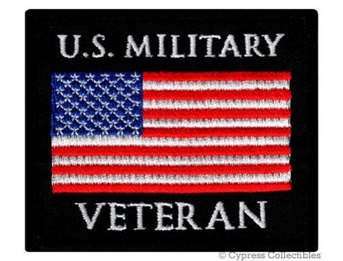 Us mlitary vet biker patch embroidered iron-on vest usa flag veteran american