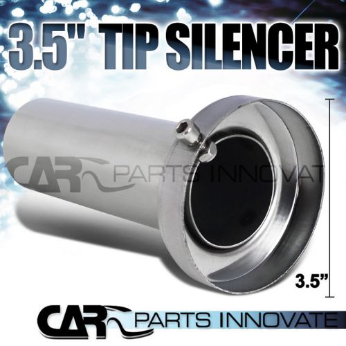 3.5&#034; tip jdm silencer stainless catback exhaust muffler kit