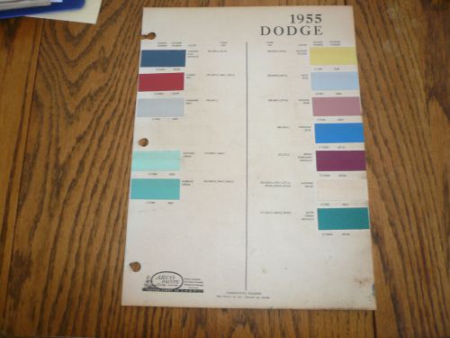 1955 dodge arco paints color chip paint sample - vintage