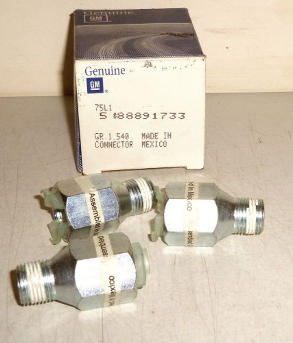 Genuine gm # 88891733 water connector oil cooler line. lot of 3