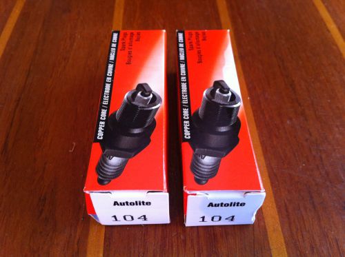 Autolite 104 professional conventional resistor copper spark plug lot of 2