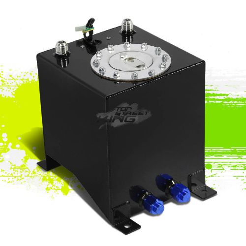 2.5 gallon/9.5l lightweight black aluminum gas fuel cell tank+sender 8x8.25x10"