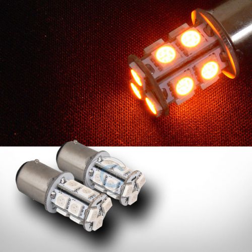 2 yellow 1157/bay15d 13 count smd led light bulbs front side marker 1130 1142