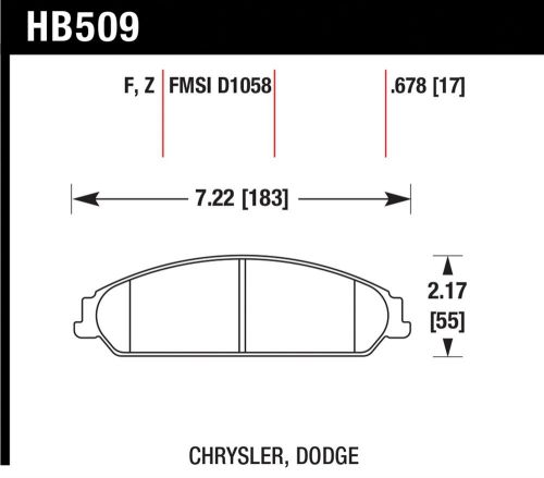 Hawk performance hb509f.678 disc brake pad