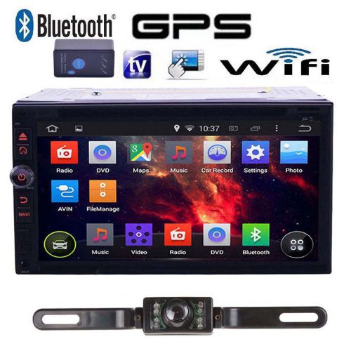 Android double 2din gps navi map bluetooth car stereo radio dvd wifi player obd2