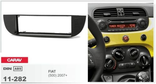 Carav 11-282 1-din car radio dash kit panel for fiat (500) 2007+