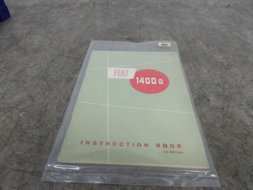 1957 fiat 1400b instruction book 2nd edition