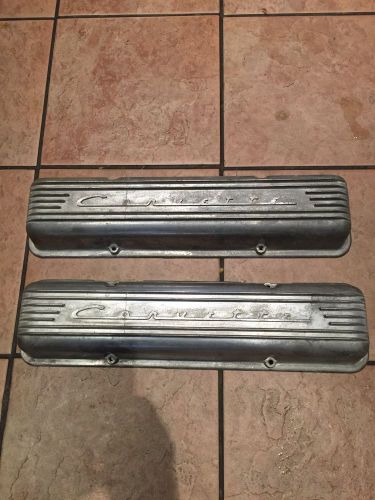 1966-1967 chevrolet corvette nos oem valve covers with casting flaw #3767493