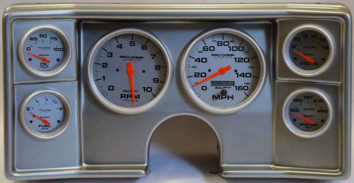78-81 chevy g body silver dash carrier w/ auto meter ultra lite electric gauges
