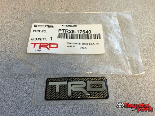 Trd logo emblem toyota racing development ptr26-17640 genuine totota part