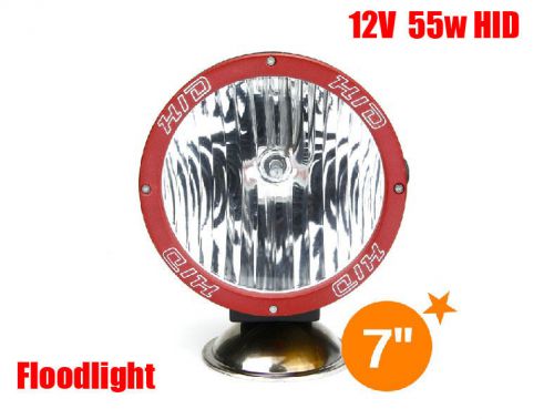 New refit 12v 55w 7&#034; floodlight car dome hid light travel jeep spotlight &amp;$