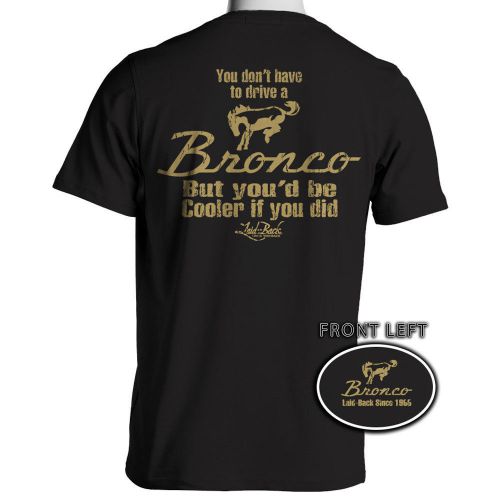 Apparel t-shirt short-sleeve black bronco be cooler large