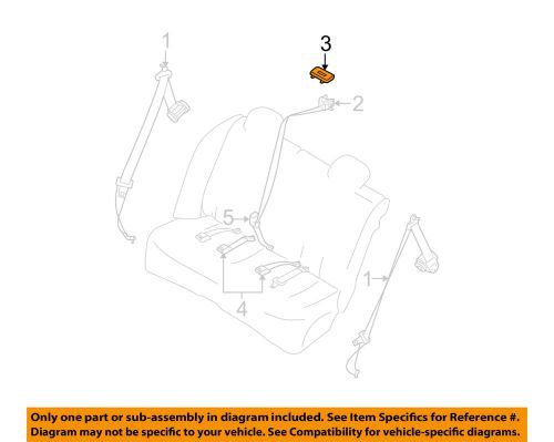Nissan oem 07-12 versa rear seat belt-anchor cover 87834em00a