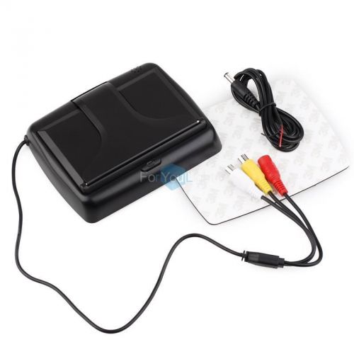 Foldable 4.3&#034; tft lcd display monitor for car rear view backup camera system blk