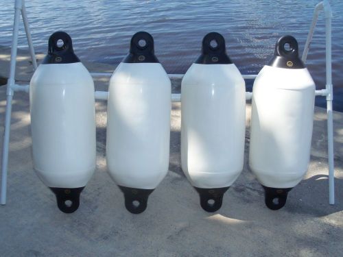 Dan-fender 4 10x25 white top quality boat fenders made. compare to taylormade.