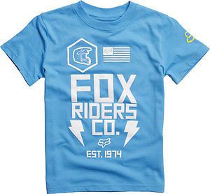 Fox racing olpe toddler kids short sleeve t-shirt light blue sm