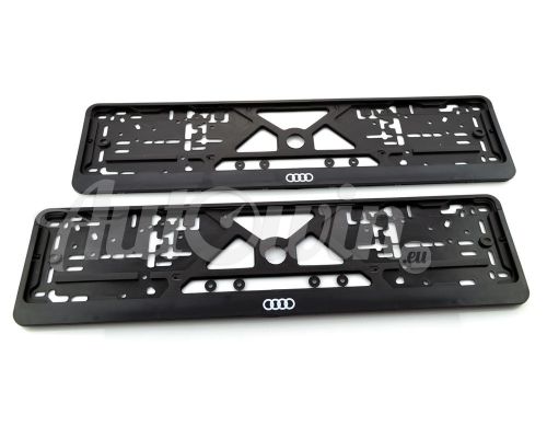 Audi q3 audi q5 audi q7 euro standart license plates frames audi logo 2pcs.