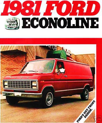 1981 ford econoline van brochure -e100-e150-e250-e350-supervan-chateau