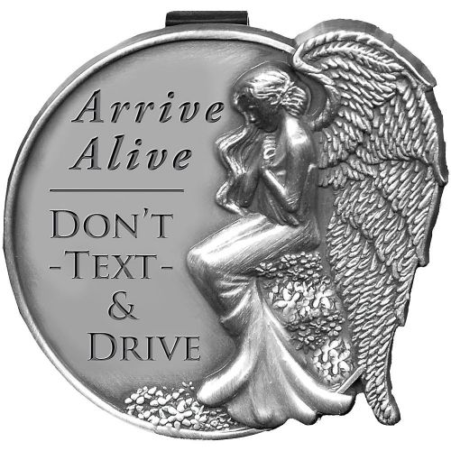 New arrive alive guardian angel auto visor clip don&#039;t text and drive reminder
