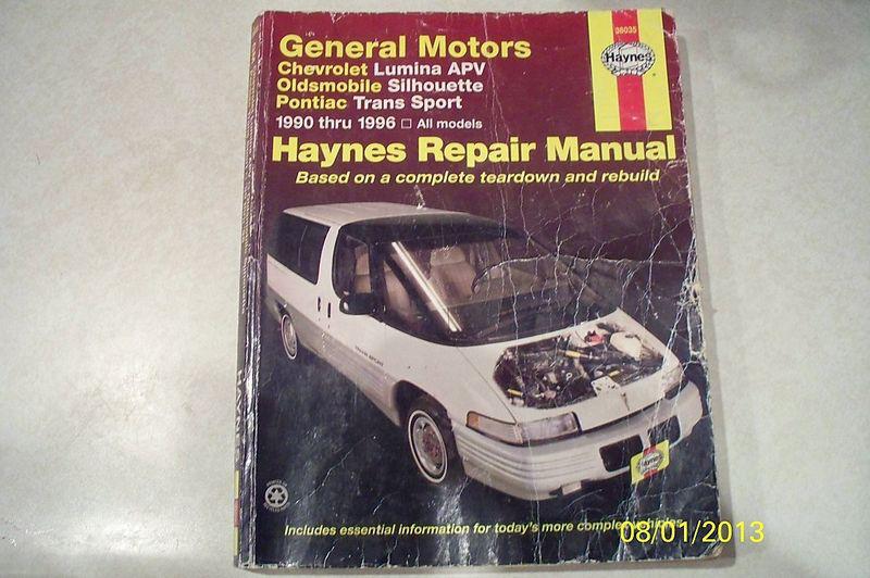 Haynes repair manual general motors  mini vans