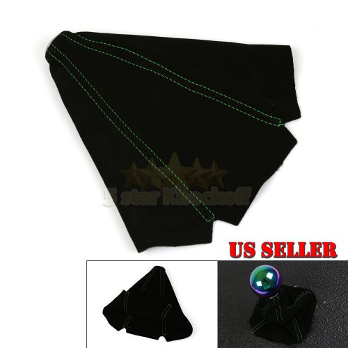 Fits chevy only! black gear alcantara shift boot replace green stitched usa diy
