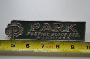 Vintage park buick pontiac winnipeg metal emblem badge truck car