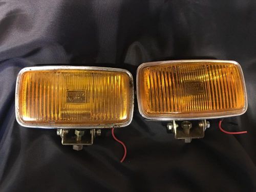 Vintage custom van / hotrod amber lens square fog lights quartz ray