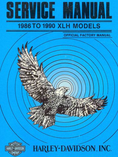 1986 to 1990 harley-davidson xlh sportster service manual-new sealed-883-1200