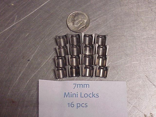 16 del west 7mm titanium mini valve top locks nascar vw bmw ferrari  arca