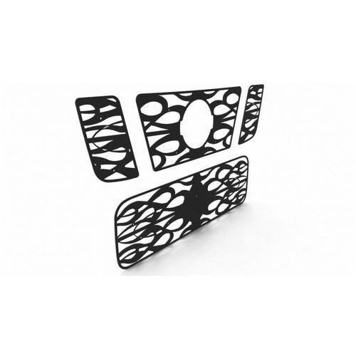 Nissan Titan 08-12 Black Horizontal Flame Front Metal Grille Trim Cover Insert, US $129.95, image 2