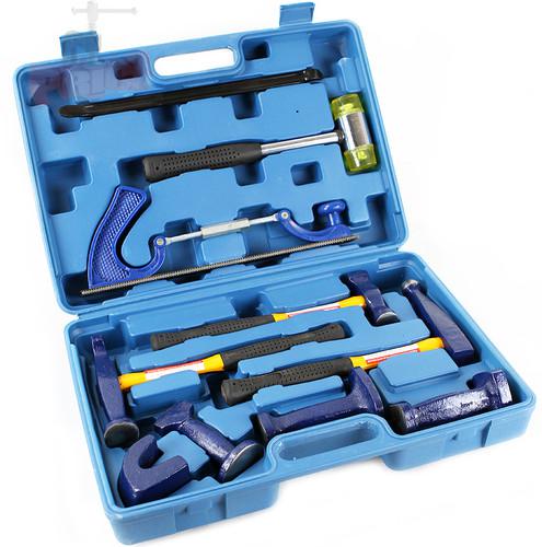 10 pc auto body and fender hammer dolly repair kit car truck panel filing new 