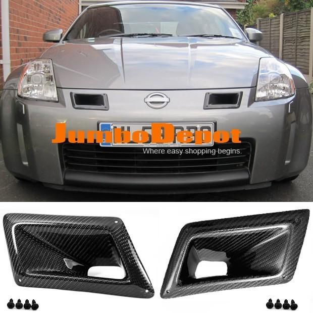 Carbon fiber air vent side hole intake duct for 03-06 nissan 350z z33 left&right