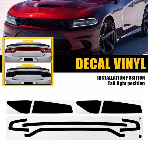 8X Smoked Blackout Taillight Vinyl Tint Precut Overlay For 2015-23 Dodge Charger, US $29.99, image 12