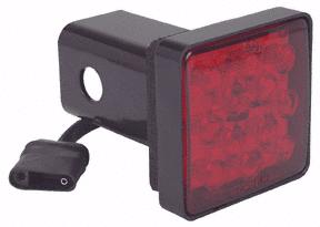 Led brake light  2" trailer hitch receiver tube cover with 12 bright leds