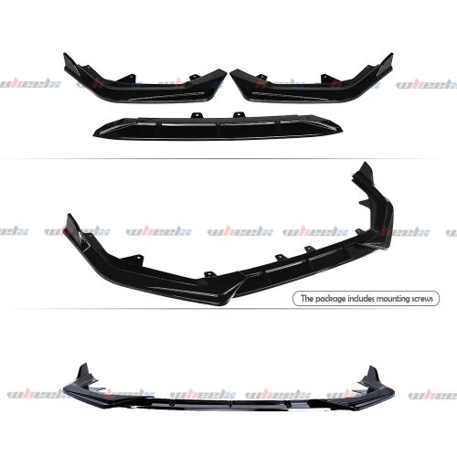 Gloss Black For Honda Civic 2022-2024 Sedan Hatchback Front Bumper Lip Spoiler, US $42.09, image 7