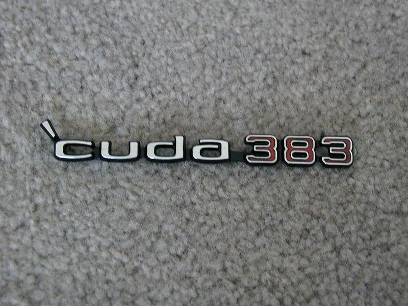 1970, 70, 1971, 71 mopar 'cuda 383 emblem nos
