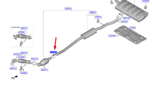Hyundai Tucson NX4 MK4 Exhaust Tube Clamp 28641C8540, Original Part-, US $, image 3