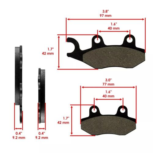 Brake pads for yamaha phazer pz50 2007-2013 fx gt mountain lite snowmobile