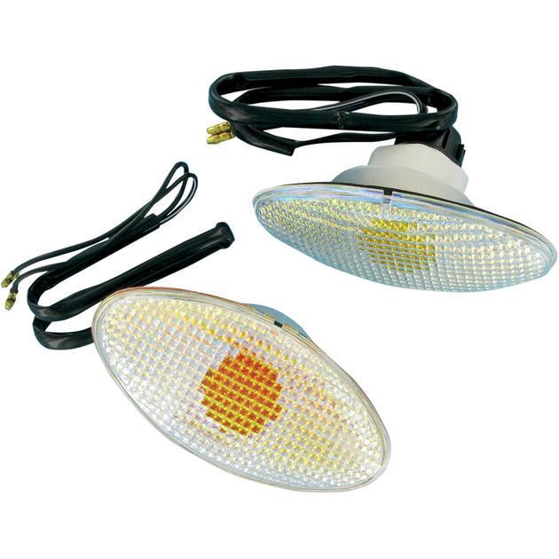 K&s flat oval flush mount large marker light set s/f rainbow