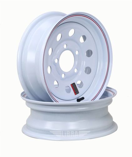 2 free country trailer tire rim st175/80d13 8-ply d 96l 5 lug x 4.5" white mod