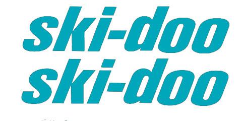 Ski-doo pair - 6" - teal sp484