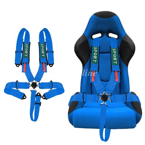 UNIVERSAL BLUE 5 POINT CAMLOCK QUICK RELEASE RACING SEAT BELT HARNESS ATV UTV, US $65.99, image 9