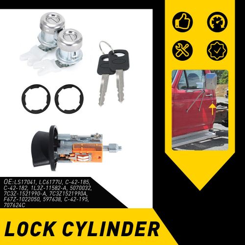 For F250 Ford F350 OE# Ignition Key Switch Lock Cylinder 2 & Door Tumbler Barrel, US $29.19, image 9