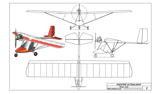 drawings for the construction of the aircraft Fighter Ultralight, US $20.00, image 4