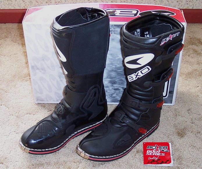 Axo mx boxer boots size 14 us 49 euro black new mx2r0005