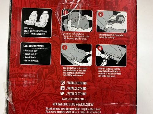 (2) Remington 7108-10 Seat Cover - Fatal Reaper High Back Bucket Seat Covers, US $39.95, image 3