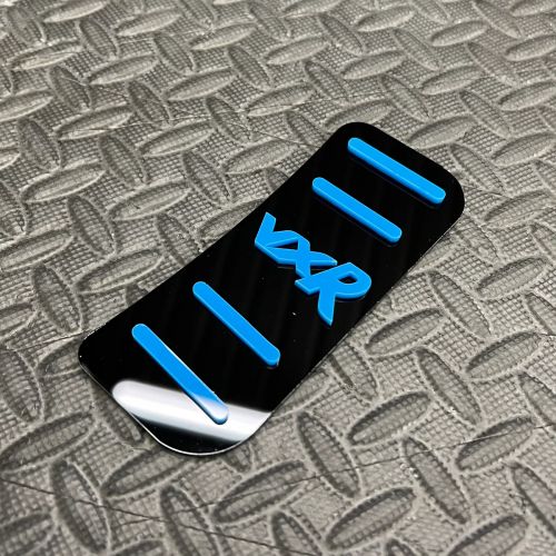 Vauxhall Corsa D VXR Dead Pedal Foot Rest Plate - Gloss Black/Light Blue Acrylic, US $, image 2