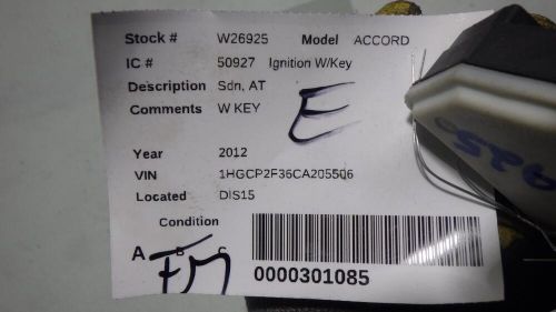 12 HONDA ACCORD Ignition W/Key, US $80.00, image 4