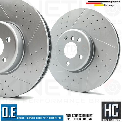 FOR BMW 316d G20 G21 M SPORT DIMPLED GROOVED FRONT BRAKE DISCS PAIR 348mm, US $, image 2