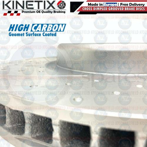 FOR BMW 316d G20 G21 M SPORT DIMPLED GROOVED FRONT BRAKE DISCS PAIR 348mm, US $, image 3
